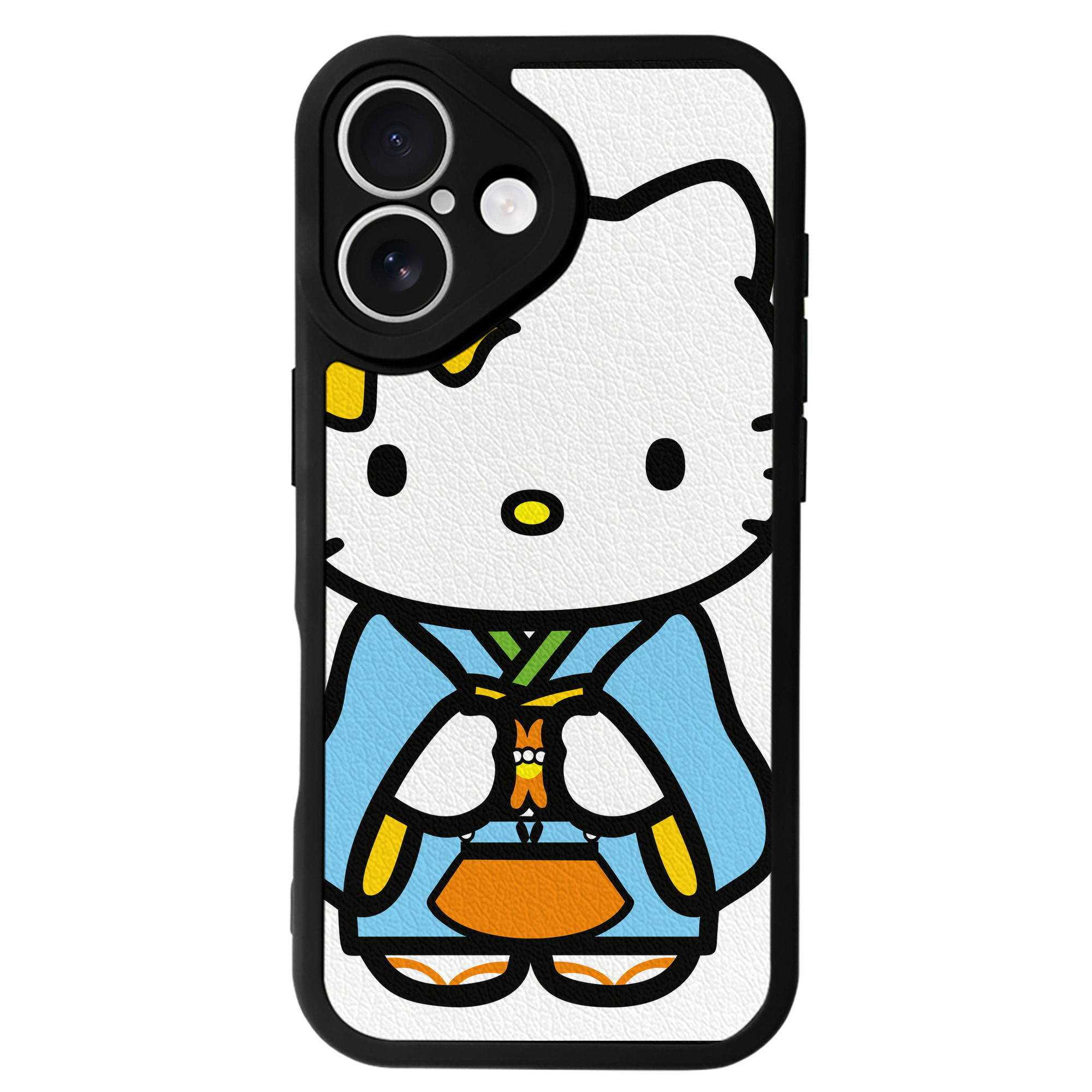 （画像用） Hello Kitty ハローキティ 【iPhone 16シリーズ対応】シリコンスマホケース（レザー調） 材質：シリコン